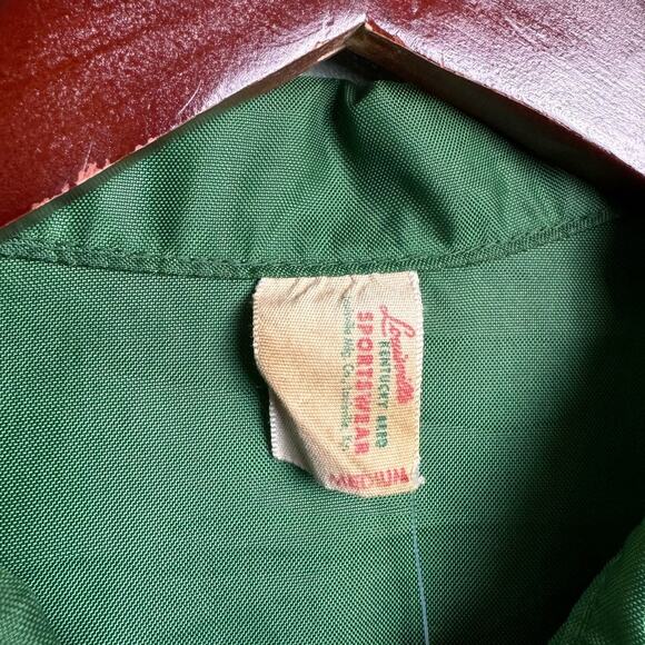 VTG 70s Racing Full Zip Jacket Mens Sz M Green Patch ACCD Seed USA Made Light - Picture 5 of 8